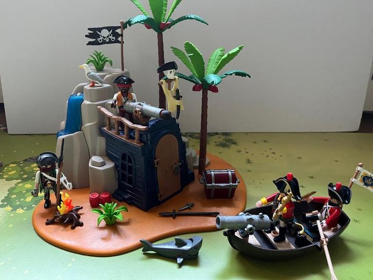 Playmobil 70556 Pirateneiland met schuilplaats, Kinderen en Baby's, Speelgoed | Playmobil, Gebruikt, Complete set, Ophalen of Verzenden