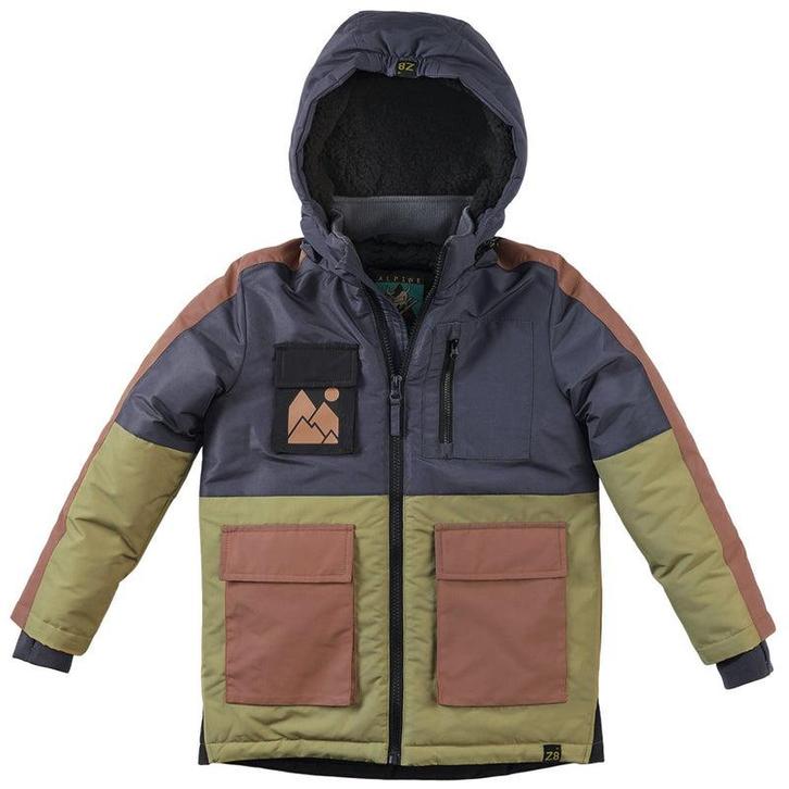 Prachtige Z8 winterjas Stein maat 116/122 blauw/leger groen, Kinderen en Baby's, Kinderkleding | Maat 122, Gebruikt, Jongen, Jas