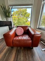 Lederen fauteuil - Station 7, Ophalen, Zo goed als nieuw, Leer, 75 tot 100 cm