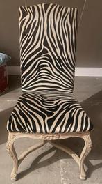 Leuke eettafel stoelen zebra print €35 hele set, Huis en Inrichting, Stoelen, Ophalen, Zo goed als nieuw, Zebra print velvet stof