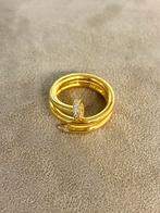 Gouden cartier stijl dubbele spijker ring 21 karaat, Nieuw, Goud, 17 tot 18, Ophalen of Verzenden