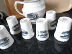 Melkkan met 6 Bekers Landschap servies, Antiek en Kunst, Ophalen of Verzenden