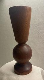 Aparte vorm houten kandelaar, Huis en Inrichting, Woonaccessoires | Kandelaars en Kaarsen, Ophalen of Verzenden, Bruin, Hout, Minder dan 25 cm