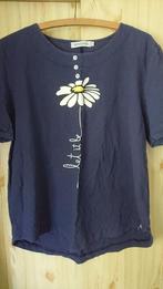 Blauw Bloesje met bloem, Kleding | Dames, Verzenden, Zo goed als nieuw, Maat 42/44 (L), Blauw
