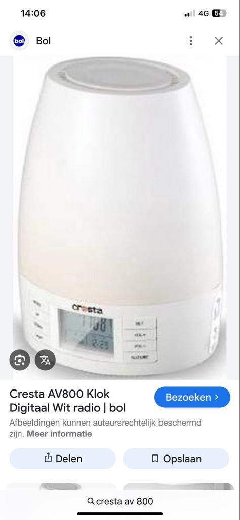 Cresta Wake Up Light Wekker Radio, Witgoed en Apparatuur, Wekkers, Gebruikt, Ophalen of Verzenden