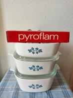 Drie mooie vuurvaste schalen van Pyroflam, incl. handgrepen, Verzenden