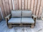 Pallet bank voor in de tuin. Incl kussens., Tuin en Terras, Ophalen, Zo goed als nieuw, Hout, Bank