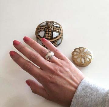 Ring Anna + nina zilver 925 chubby ring beschikbaar voor biedingen