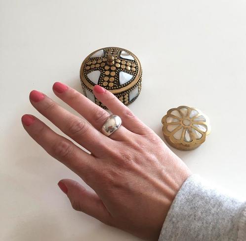 Ring Anna + nina zilver 925 chubby ring, Sieraden, Tassen en Uiterlijk, Ringen, Dame, Kleiner dan 17, Zilver, Ophalen of Verzenden