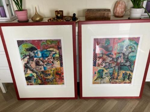 Astrid Engels Zeefdruk He – She Hunter, Antiek en Kunst, Kunst | Litho's en Zeefdrukken, Ophalen