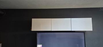 Tv meubel, BESTA IKEA Boven en Onderkast.  Met glasplaat.