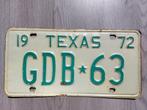 Kentekenplaat Texas USA 1972 Nummerplaat Nummerbord, Verzamelen, Automerken, Motoren en Formule 1, Auto's, Gebruikt, Ophalen of Verzenden