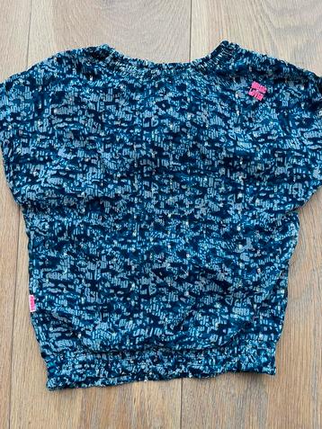 Chique blauw zilver blouse WE mt 110/116 als nieuw! beschikbaar voor biedingen