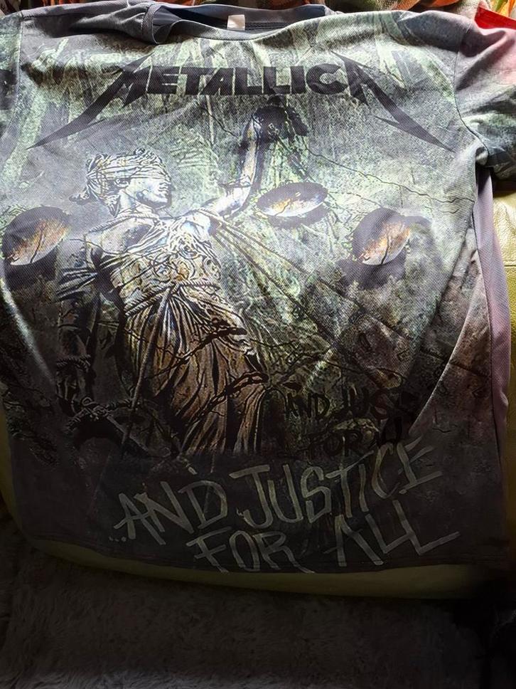 Retro Metallica Justice for All T-Shirt XXL, Kleding | Heren, T-shirts, Gedragen, Overige maten, Overige kleuren, Ophalen of Verzenden