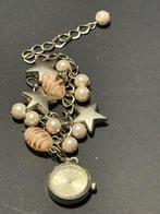 Charmante Bedelarmband met Horloge, Nieuw., Sieraden, Tassen en Uiterlijk, Horloges | Dames, Overige merken, Staal, Gebruikt, Staal