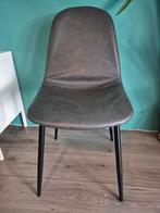 4x antraciet/grijze eetkamerstoelen, Ophalen, Gebruikt, Grijs, Vier