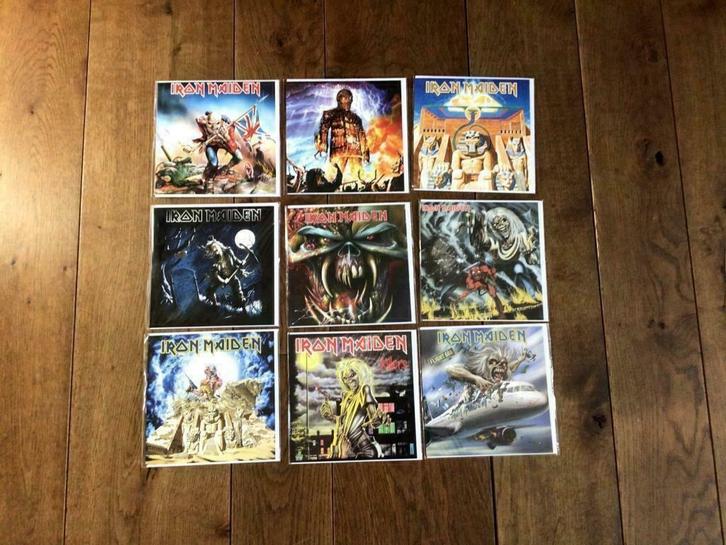 9 luxe kaarten van iron maiden ca 16 x16 cm, Verzamelen, Muziek, Artiesten en Beroemdheden, Nieuw, Foto of Kaart, Ophalen of Verzenden