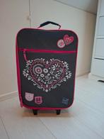LIEF trolley,donkerblauw met roze, Ophalen of Verzenden