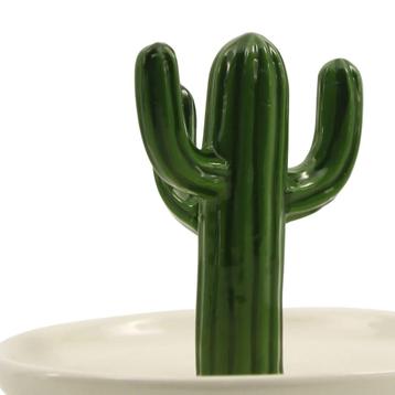 Mooie keramische Cactus sieraden ring houder, Nieuw beschikbaar voor biedingen