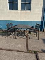 Tuinset met tafel en 4 stoelen, Tuin en Terras, Tuinsets en Loungesets, Gebruikt, Eettafel, Ophalen of Verzenden, Tuinset