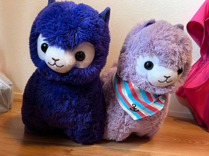 2 Grote Alpaca Knuffels, Kinderen en Baby's, Speelgoed | Knuffels en Pluche, Zo goed als nieuw, Overige typen, Ophalen of Verzenden