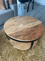 Houten salontafel, Ophalen, 50 tot 100 cm, Minder dan 50 cm, Eikenhout