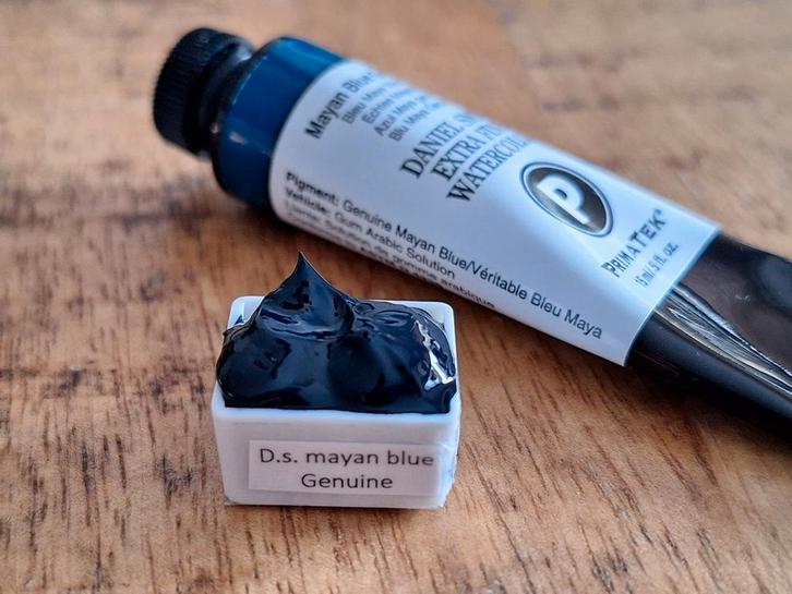 Daniel Smith Mayan Blue Aquarelverf - ½ napje, Hobby en Vrije tijd, Schilderen, Ophalen of Verzenden