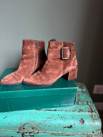 Paul Green Bruine Suède Enkellaarsjes Maat 37 beschikbaar voor biedingen