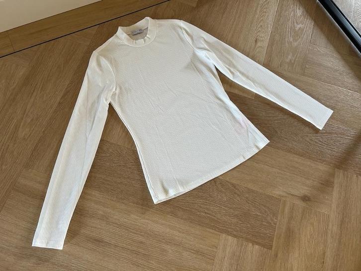 Z.g.a.n. Longsleeve top met fijne rib, Loavies, wit, maat S, Kleding | Dames, Tops, Zo goed als nieuw, Maat 36 (S), Wit, Lange mouw