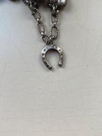 Zilveren bedel hanger hoefijzer (geluk)bedelarmband ketting, Ophalen of Verzenden, Zo goed als nieuw, Zilver, Overige merken