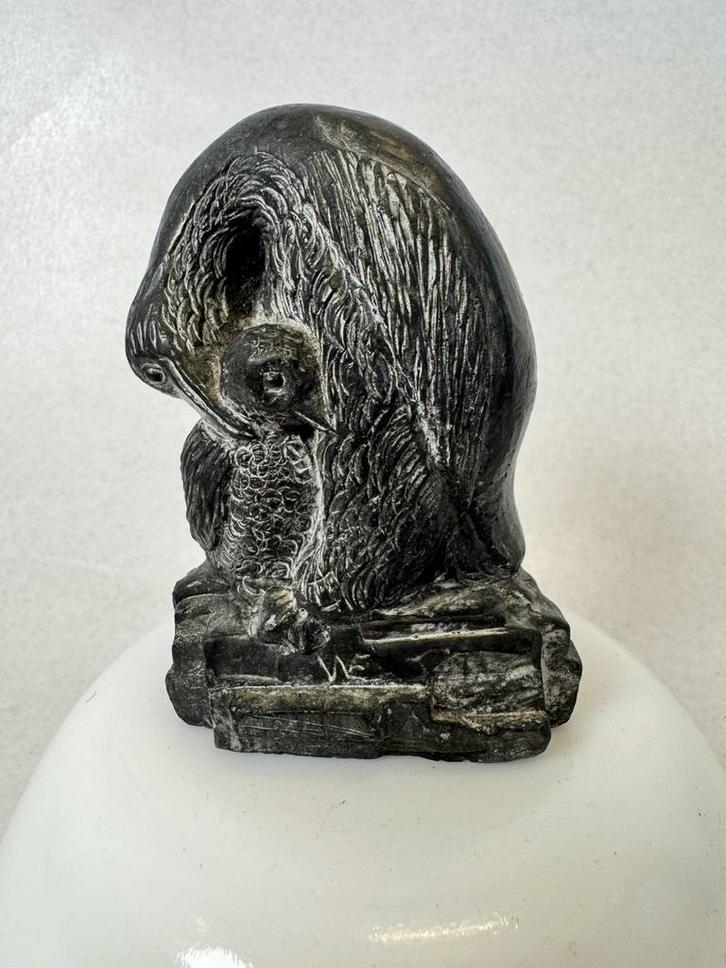 Canadees beeldje Wolf Sculptures – zwaan met jong, Verzamelen, Beelden en Beeldjes, Zo goed als nieuw, Dier, Ophalen of Verzenden