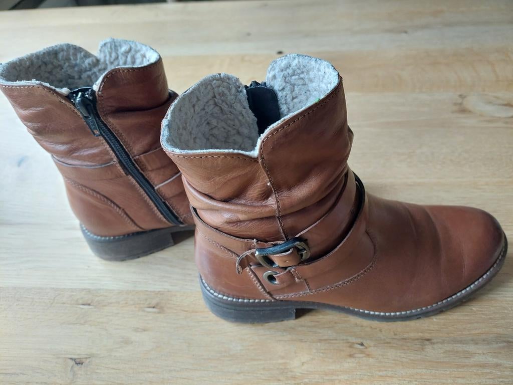 Leerkleurig naturel enkellaarsje maat 28, Ophalen of Verzenden, Jongen of Meisje, Laarzen