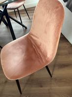 Oud Roze Stoelen met Stalen Poten - Set van 4, Huis en Inrichting, Stoelen, Ophalen, Zo goed als nieuw, Vier, Metaal