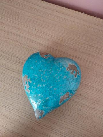 Hart decoratie blauw beschikbaar voor biedingen