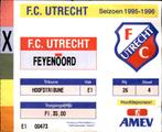 Ticket FC Utrecht - Feyenoord 1-0   17-9-1995, Gebruikt, Feyenoord, Verzenden