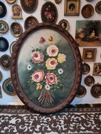 Oud olieverf olieverfschilderij schilderij bloemen K81, Ophalen