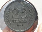 25 cent 1941 zink nr.8 (08), Postzegels en Munten, Munten | Nederland, Ophalen of Verzenden, Koningin Wilhelmina, 25 cent