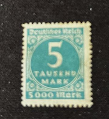 Deutsches Reich 1923 5000 Mark Mi 274 MH beschikbaar voor biedingen