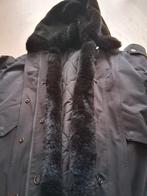 Airforce parka met binnenjas (nepbontkraag) maat S, Airforce, Verzenden, Zwart, Maat 36 (S)