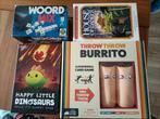 Bordspellen Woord Mix, House of Danger, Dinosaurus, Burrito, Ophalen of Verzenden, Gebruikt