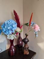 Vazen met bloemen, Ophalen of Verzenden, Overige kleuren, Glas, Minder dan 50 cm