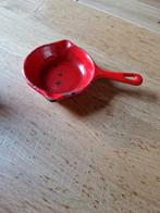 ZWAAR METALEN RODE BROCANTE ASBAK, Antiek en Kunst, Antiek | Emaille, Ophalen of Verzenden