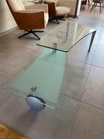 Glazen Design Salontafel, Huis en Inrichting, Gebruikt, 100 tot 150 cm, Glas, Minder dan 50 cm