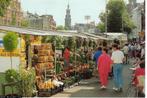 Ansichtkaart	Amsterdam	Bloemenmarkt	Munttoren, Verzenden, 1960 tot 1980, Ongelopen, Noord-Holland