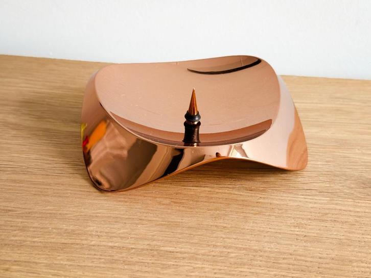 Stelton Papilio Uno Blok Kandelaar rose, Huis en Inrichting, Woonaccessoires | Kandelaars en Kaarsen, Zo goed als nieuw, Minder dan 25 cm