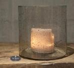 Windlicht bubbles cilinder L glazen stoer sober landelijk
