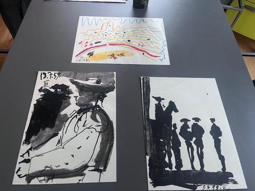 3 originele litho’s – “Toros y toreros” – Picasso (196, Antiek en Kunst, Kunst | Litho's en Zeefdrukken, Ophalen