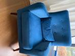 Mooie Velours fauteuil in ( indigo/ petrol) blauw., 75 tot 100 cm, Minder dan 75 cm, Stof, Zo goed als nieuw