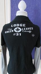 Stoer metal punk zwart shirt met grijze lange mouwen., Zwart, Ophalen of Verzenden, Zo goed als nieuw, Lange mouw