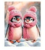 Nieuwe diamond painting pinguïns 40x50, Hobby en Vrije tijd, Overige Hobby en Vrije tijd, Ophalen of Verzenden, Nieuw